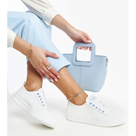 Sneakers Yusra in ecopelle bianca bianco 1