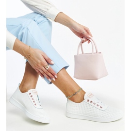 Sneakers Yusra in ecopelle bianca 1