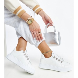 Sneakers bianche con suola spessa Walida bianco 1