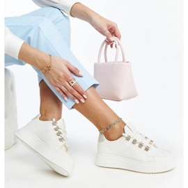 Sneakers beige con suola spessa Walida 1