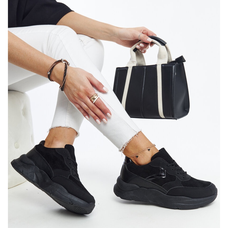 Sneakers nere con plateau Nereida nero 1