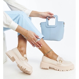 Mocassini beige con fibbia Lasima 1