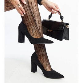 Décolleté Leea nere con tacco alto nero 1