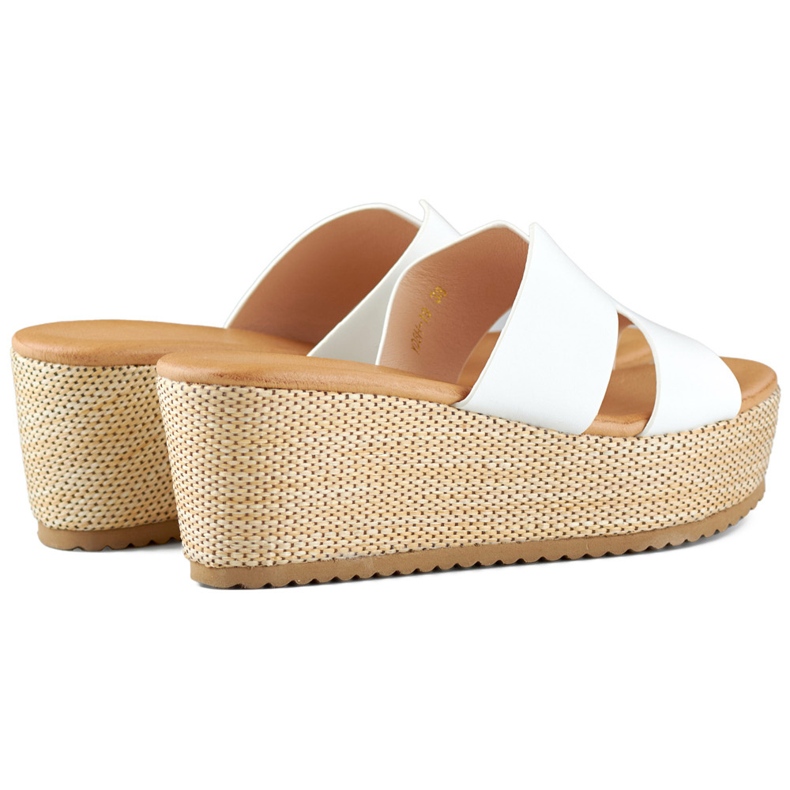 Sandali con zeppa da donna bianchi bianco 1