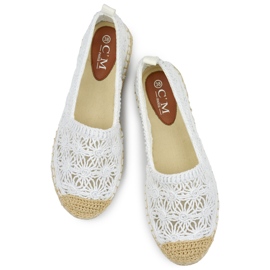 Espadrillas da donna in pizzo bianco bianca 1