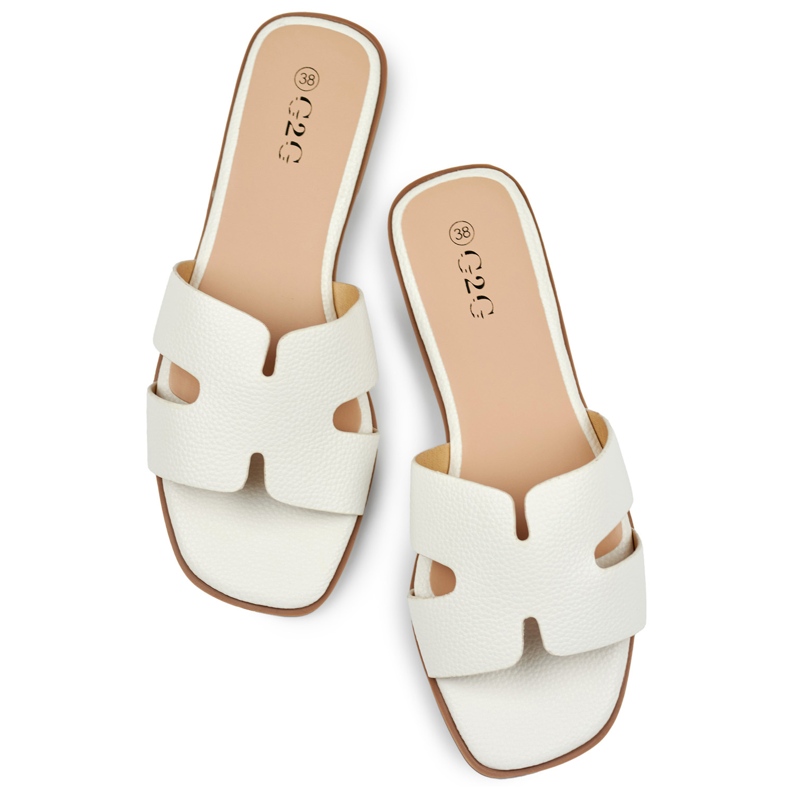 Infradito classiche da donna casual bianche bianco 1