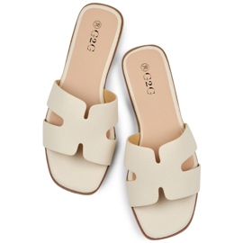 Ciabatte da donna casual classiche beige 1