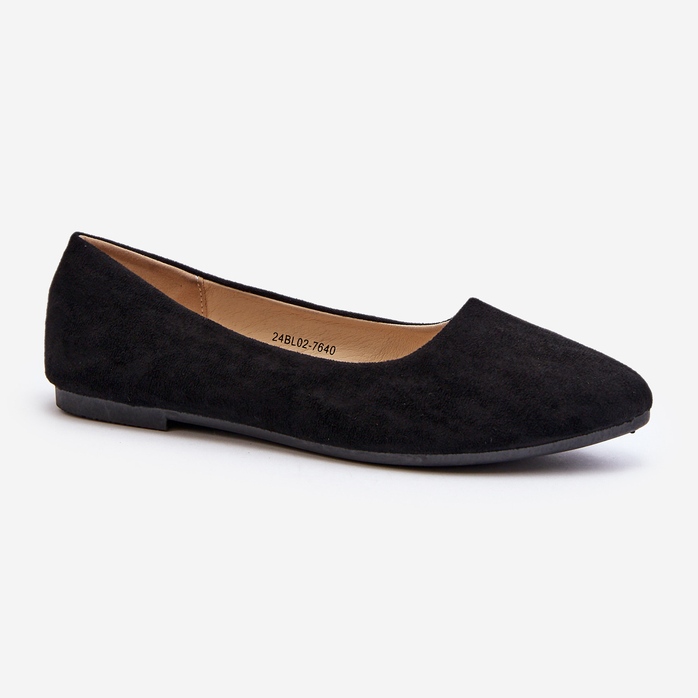 Ballerine da donna in camoscio nero Kommia 1