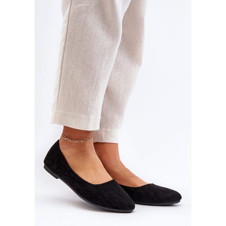 Ballerine da donna in camoscio nero Kommia 2