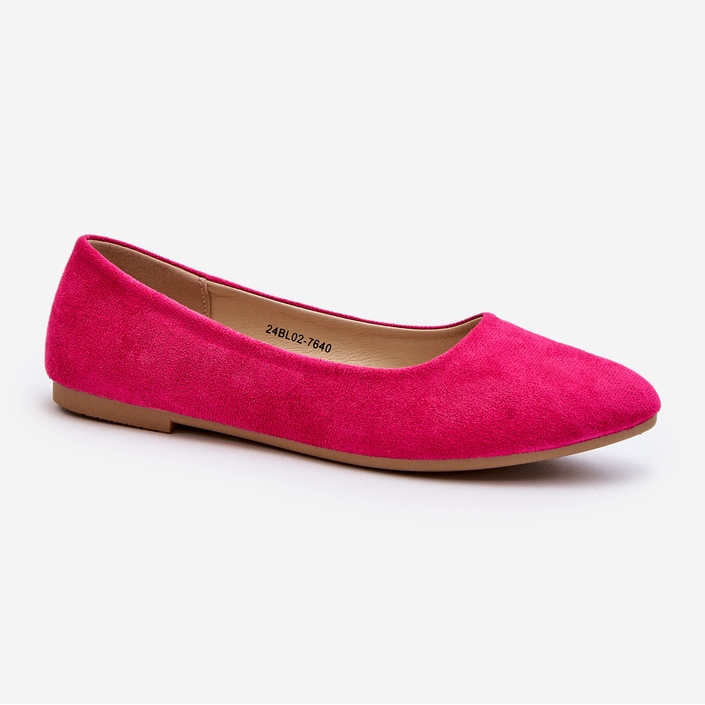 Ballerine da donna in camoscio Fucsia Kommia rosa 1