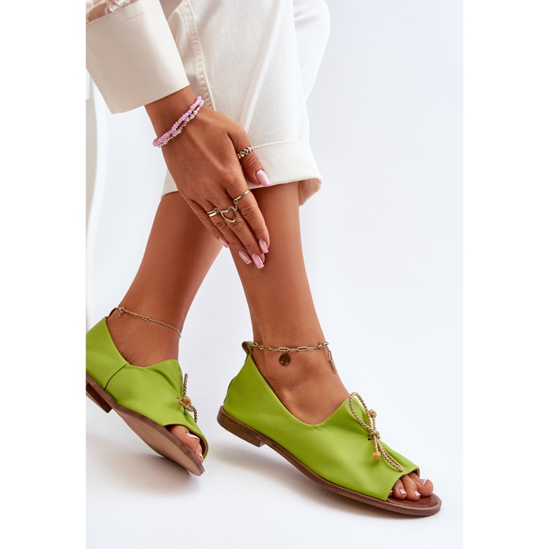 Zazoo 2660 Ballerine in pelle da donna, Lime verde 1