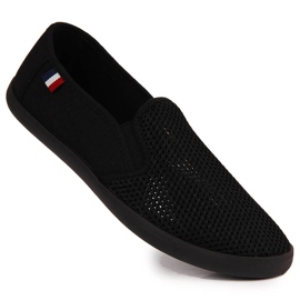 News Sneakers slip-on traforate nere da uomo NOVITÀ nero 1