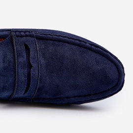 Mckeylor Mocassini da uomo in ecopelle scamosciata, Blu Navy 2