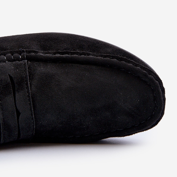 Mckeylor Mocassini da uomo in ecopelle scamosciata, neri nero 2