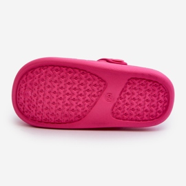 Ciabatte per bambini in schiuma con decoro ople fucsia rosa 1