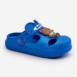 Ciabatte per bambini in schiuma con decorazione, opleia blu 2