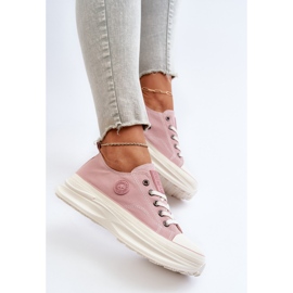 Scarpe da ginnastica da donna con suola massiccia Big Star NN274129 Rosa 1