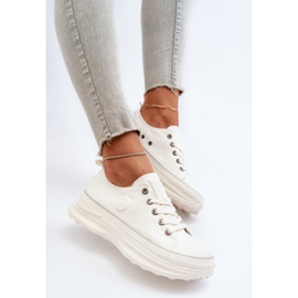 Scarpe da ginnastica da donna con suola massiccia Big Star NN274126 Bianco 1