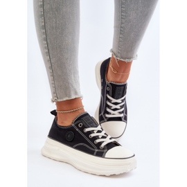 Scarpe da ginnastica da donna con suola massiccia Big Star NN274125 Nere nero 1