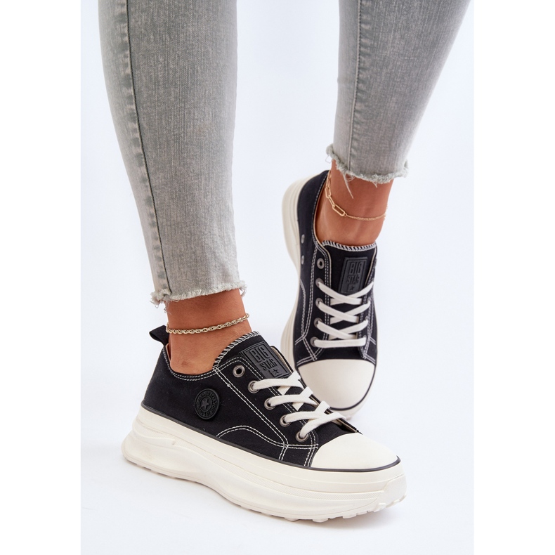 Scarpe da ginnastica da donna con suola massiccia Big Star NN274125 Nere nero 1