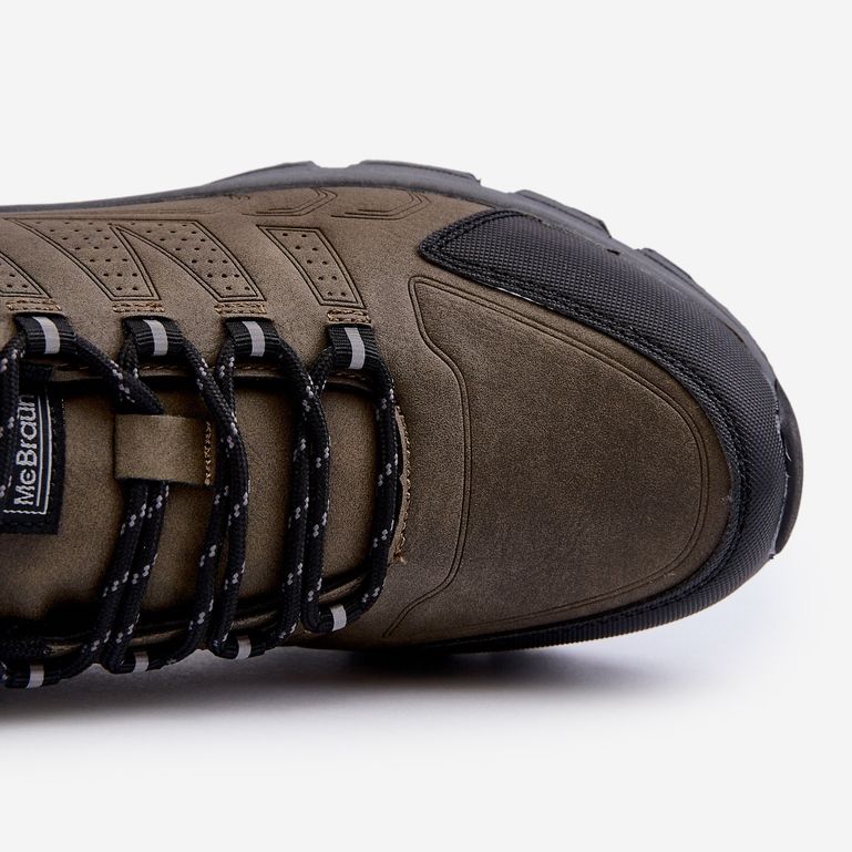 Scarpe da trekking da uomo McBraun color kaki verde 2