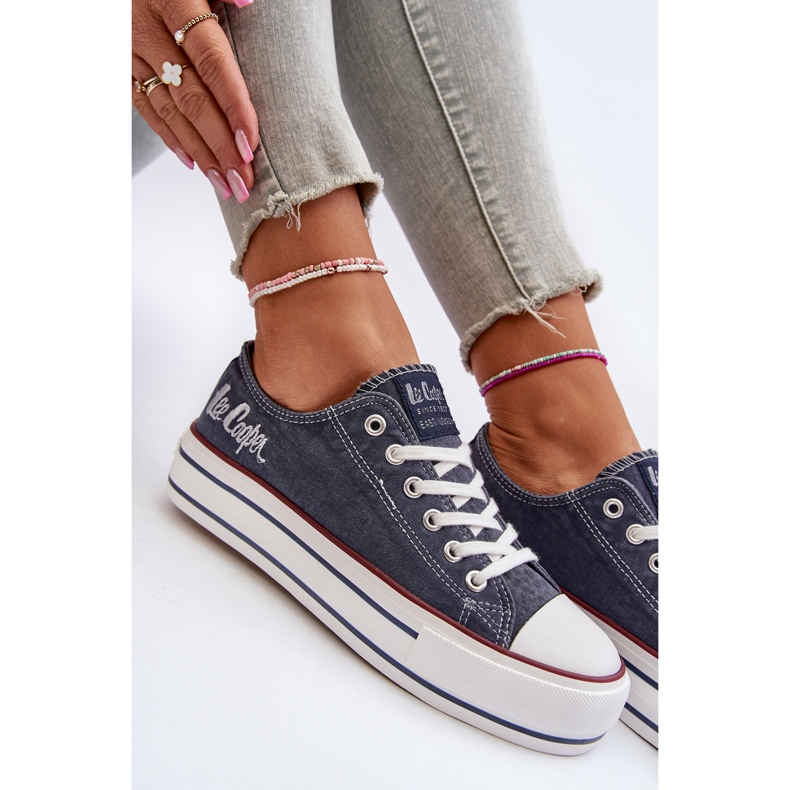 Sneakers Da Donna Con Suola Spessa Lee Cooper LCW-24-31-2220 Blu Navy 1