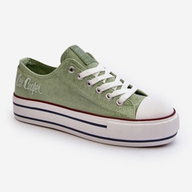 Sneakers Da Donna Con Suola Spessa Lee Cooper LCW-24-31-2217 Verde 1