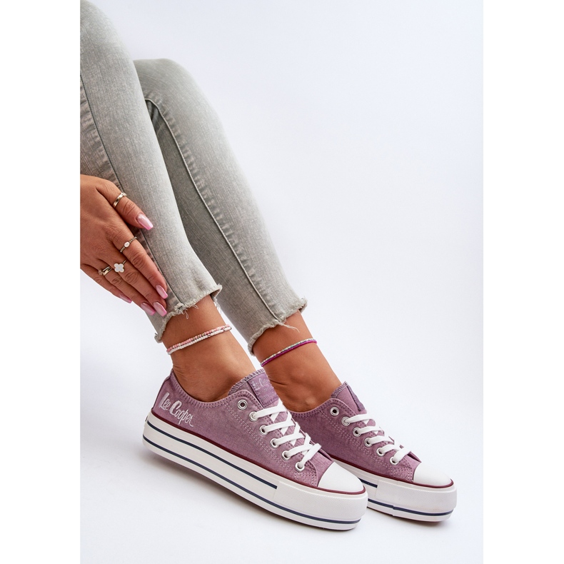 Sneakers Da Donna Con Suola Spessa Lee Cooper LCW-24-31-2219 Viola 1