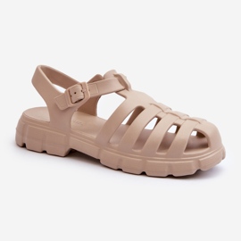 Sandali romani in schiuma da donna Beige Gasaria 1