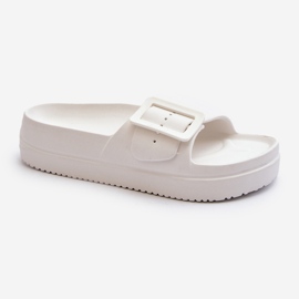 Infradito in schiuma da donna sulla piattaforma con fibbia Big Star NN274A661 Bianco 1