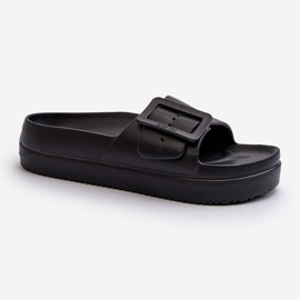 Infradito in schiuma da donna sulla piattaforma con fibbia Big Star NN274A662 nere nero 1