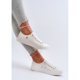 Sneakers classiche da donna Big Star NN274285 Bianche bianco 2