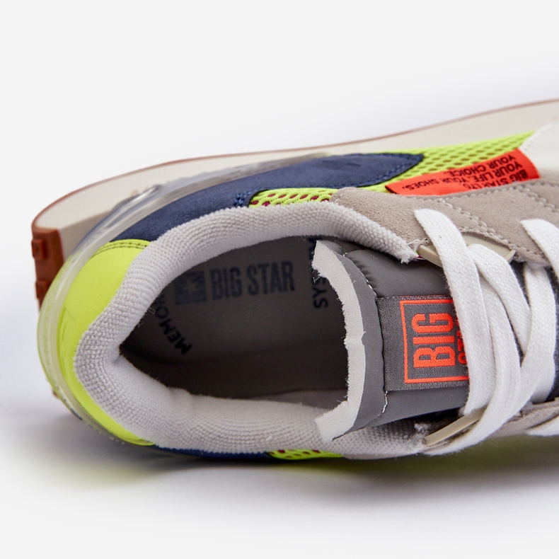 Sneakers sportive da uomo Memory Foam System Big Star NN174344 Grigie grigio 2