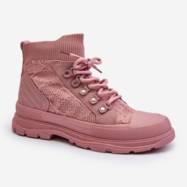 Sneakers da Donna con Tomaia Elastica, Kalyne Rosa 1