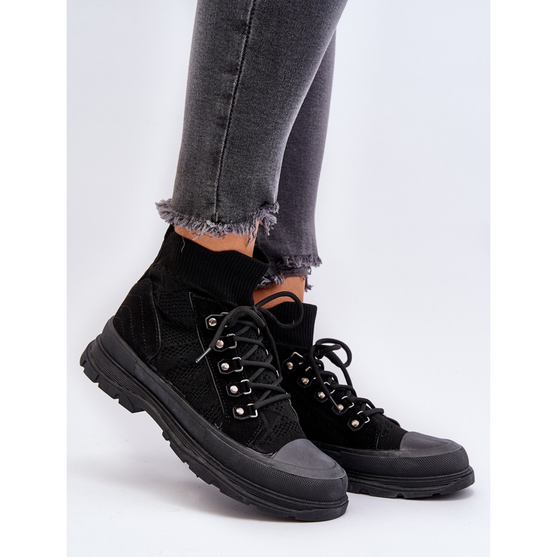Sneakers Da Donna Con Tomaia Elastica Nera Kalyne nero 2