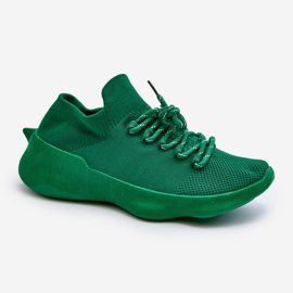 Scarpe sportive slip-on da donna verdi Juhitha verde 1