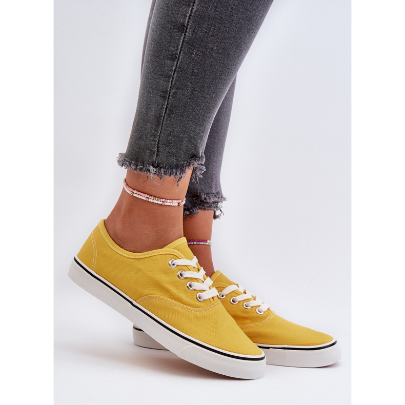 Scarpe da ginnastica classiche gialle da donna Sneakers Olvali giallo 2