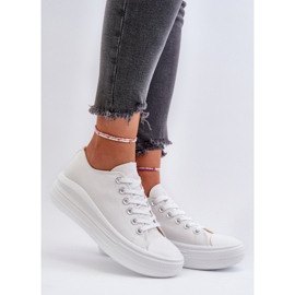 Sneakers da Donna su Plateau Massiccio, Bianco Amyete bianca 2