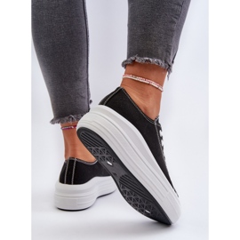 Scarpe da ginnastica da donna su un'enorme piattaforma nera Amyete nero 2