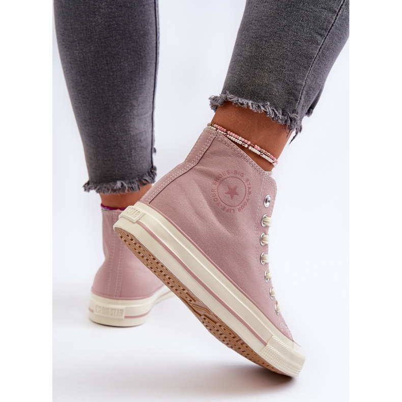 Sneakers Alte da Donna Big Star NN274277 Rosa 1