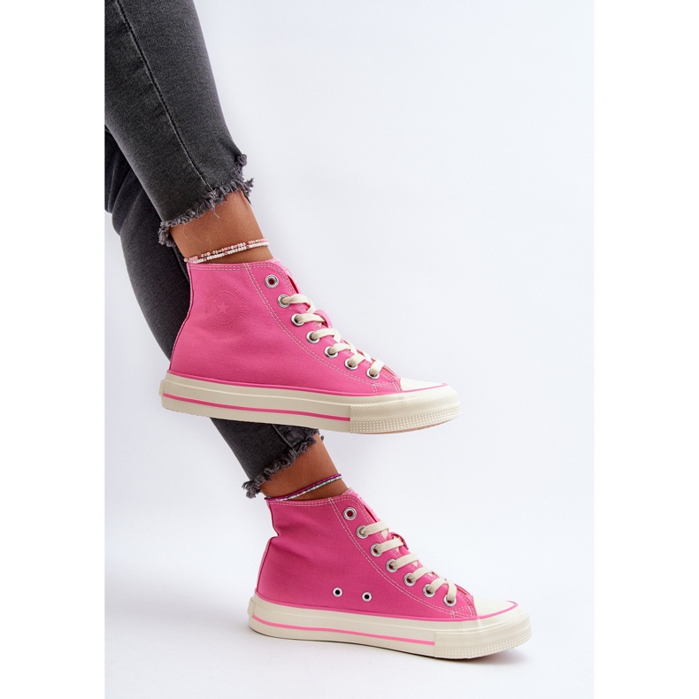 Sneakers Alte da Donna Big Star NN274282 Rosa 2