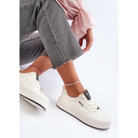 Sneakers con plateau da donna Big Star NN274254 Bianco 2