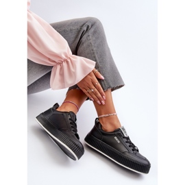 Scarpe da ginnastica con plateau da donna Big Star NN274255 Nere nero 2