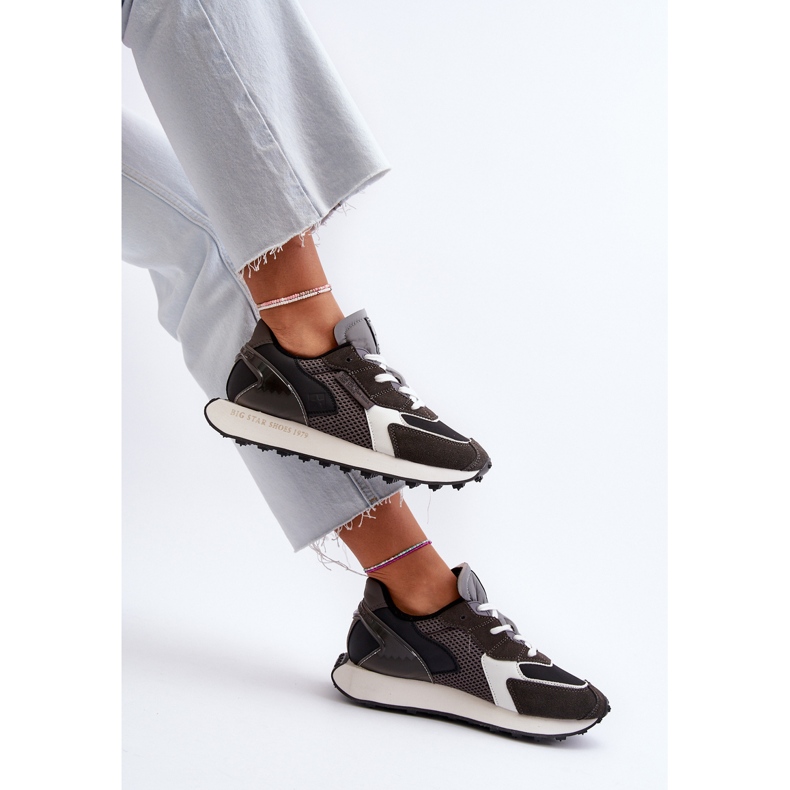 Scarpe da ginnastica da donna con sistema Memory Foam Big Star Platform NN274683 nere nero 1
