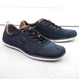 Comode scarpe slip-on sportive da uomo Bugatti NN153246 blu 1