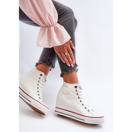 Sneakers con zeppa da donna Cross Jeans NN2R4004 Bianco 1