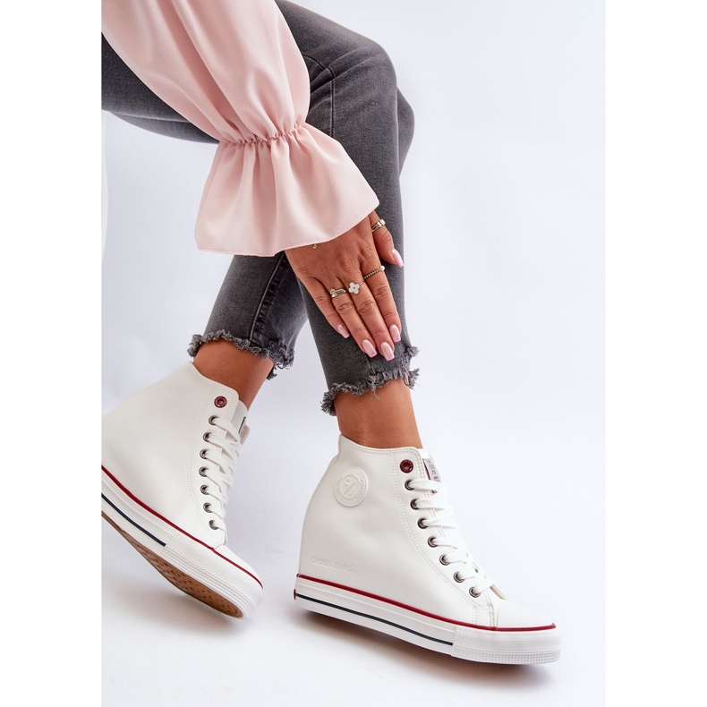 Sneakers con zeppa da donna Cross Jeans NN2R4004 Bianco bianca 1