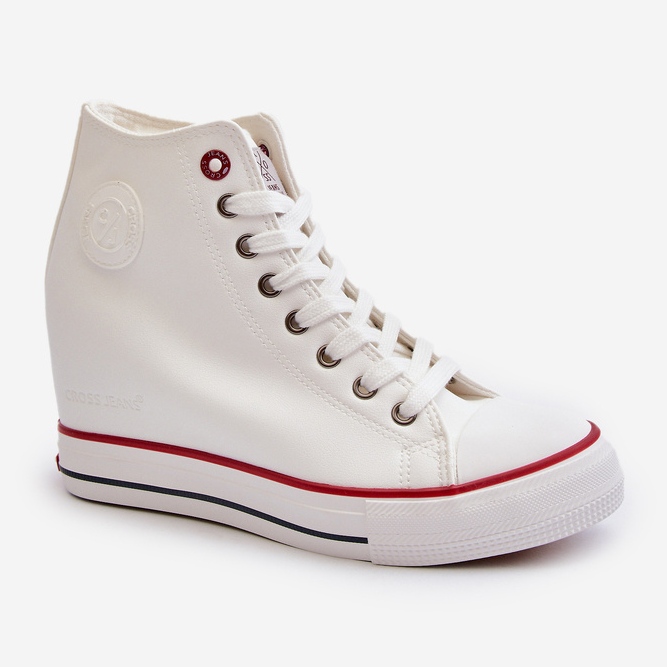 Sneakers con zeppa da donna Cross Jeans NN2R4004 Bianco bianca 2
