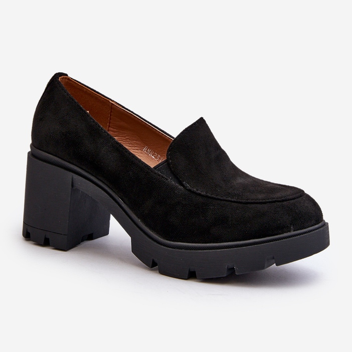 Scarpe da Donna in Eco Camoscio con Tacco Alto e Plateau, Arablosa Nero 1