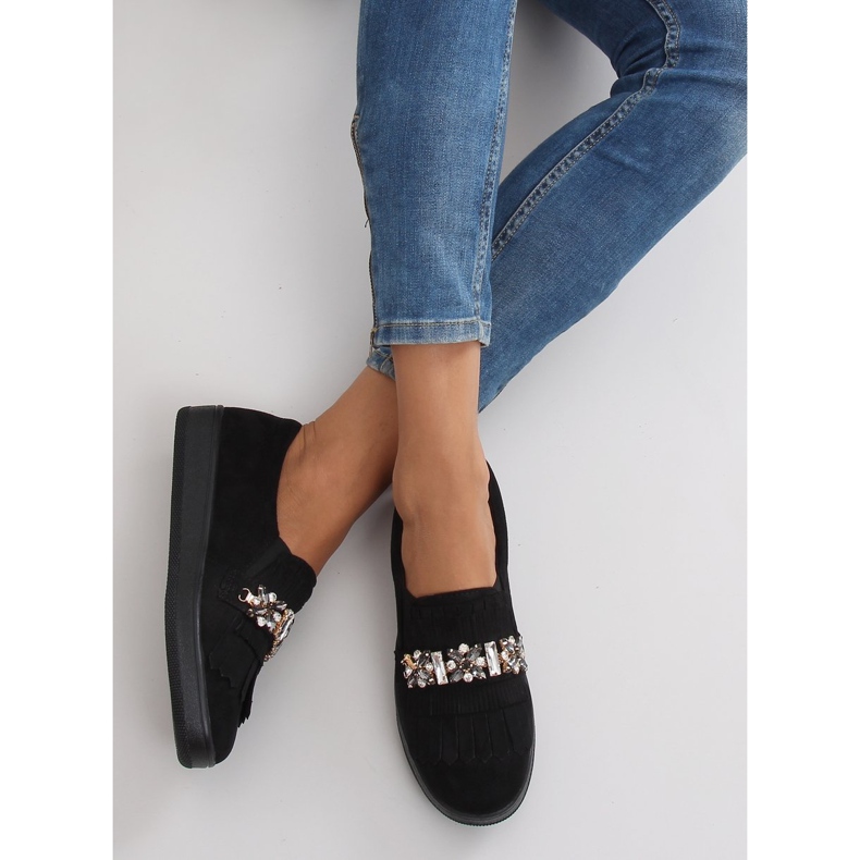 Slipons su una suola madreperla t277p Nero 1